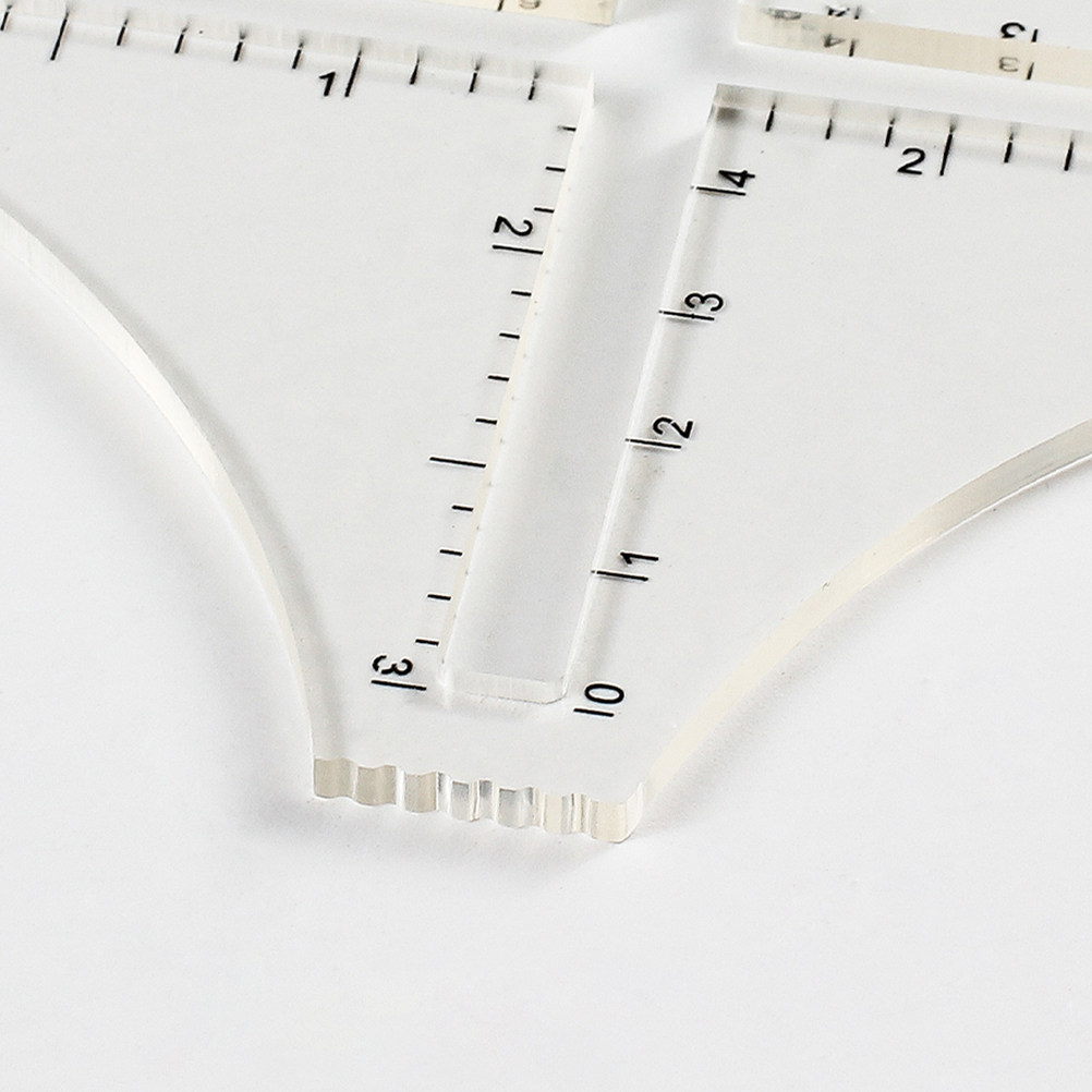 Sewing Gauge Ruler - Transparent Knitting Density Ruler High Precision