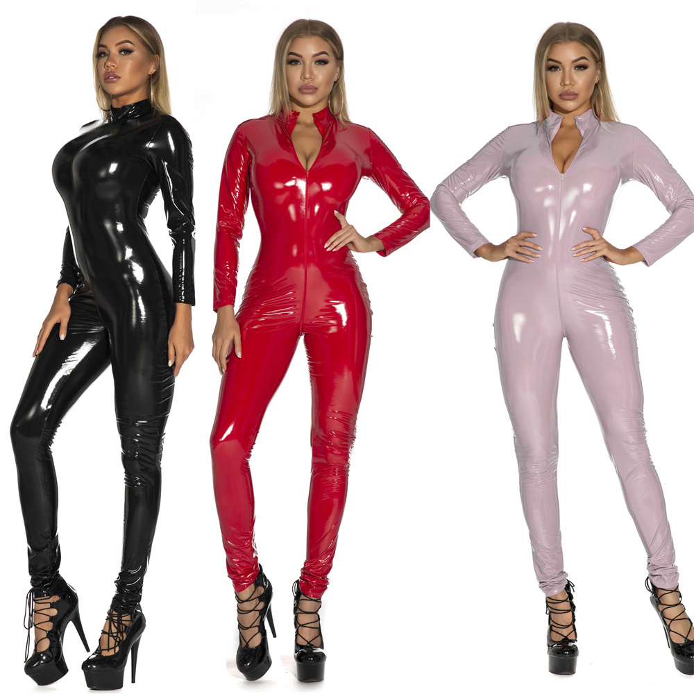 Women Sexy Shiny PU Faux Leath - Sewing Latex recension och pris