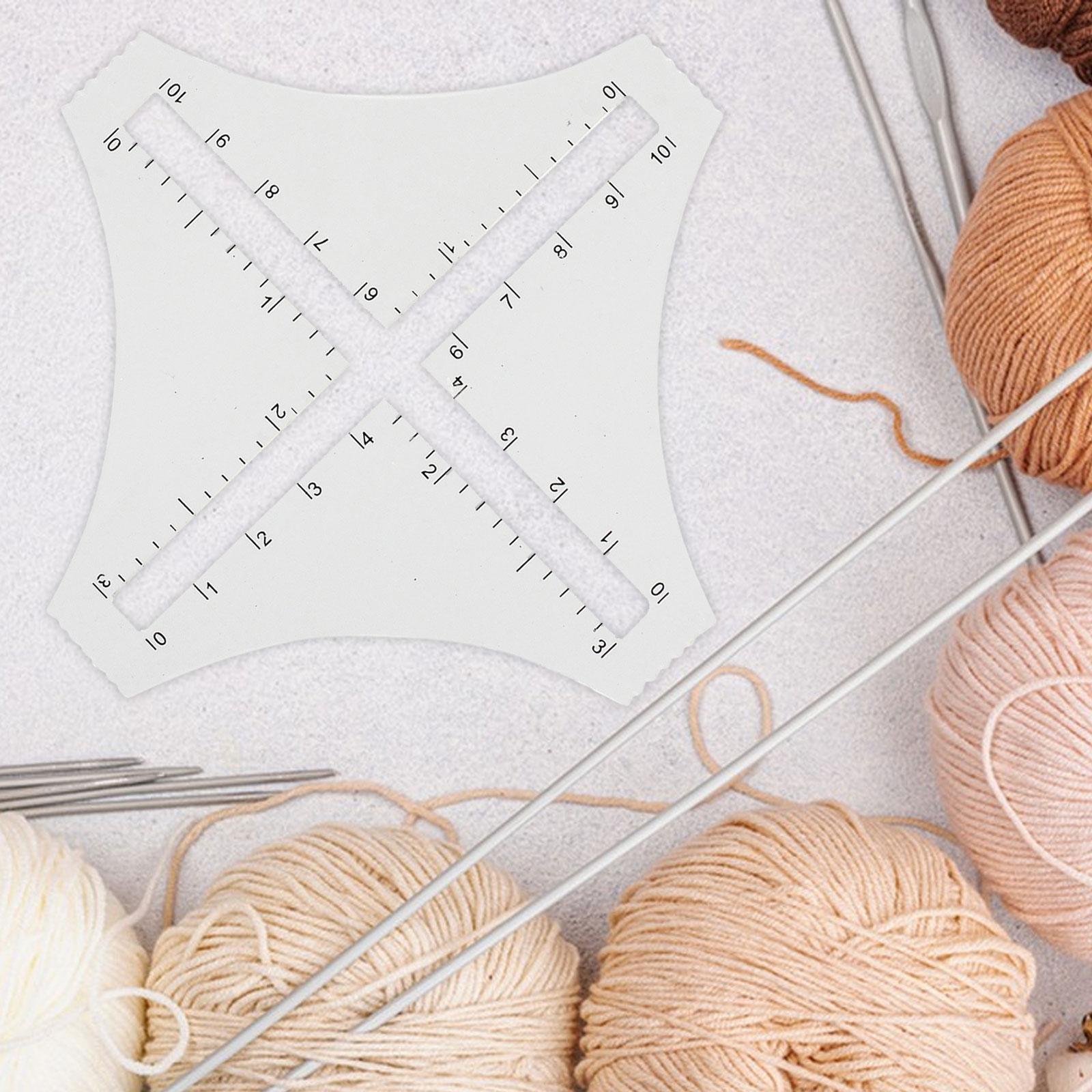 Transparent Acrylic Knitting D - Sewing Gauge Ruler recension och pris