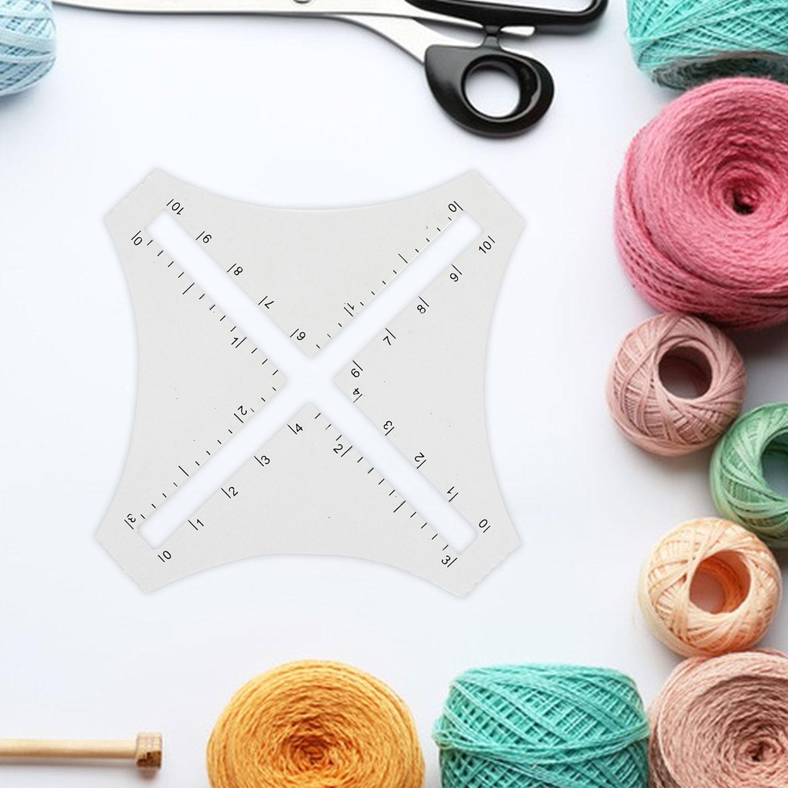 Transparent Acrylic Knitting D - Sewing Gauge Ruler recension och pris