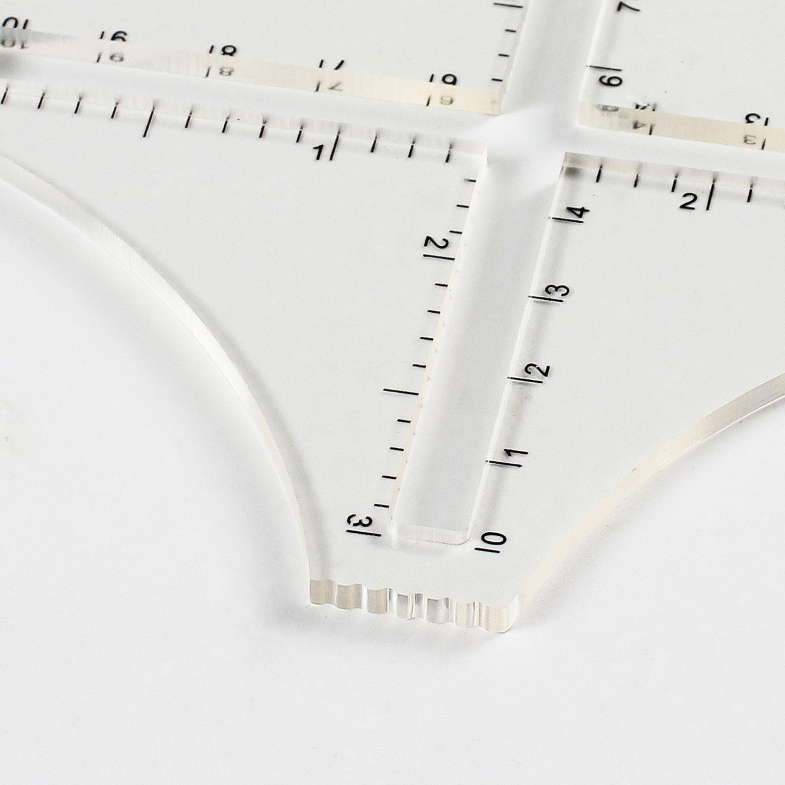 Transparent Acrylic Knitting D - Sewing Gauge Ruler recension och pris