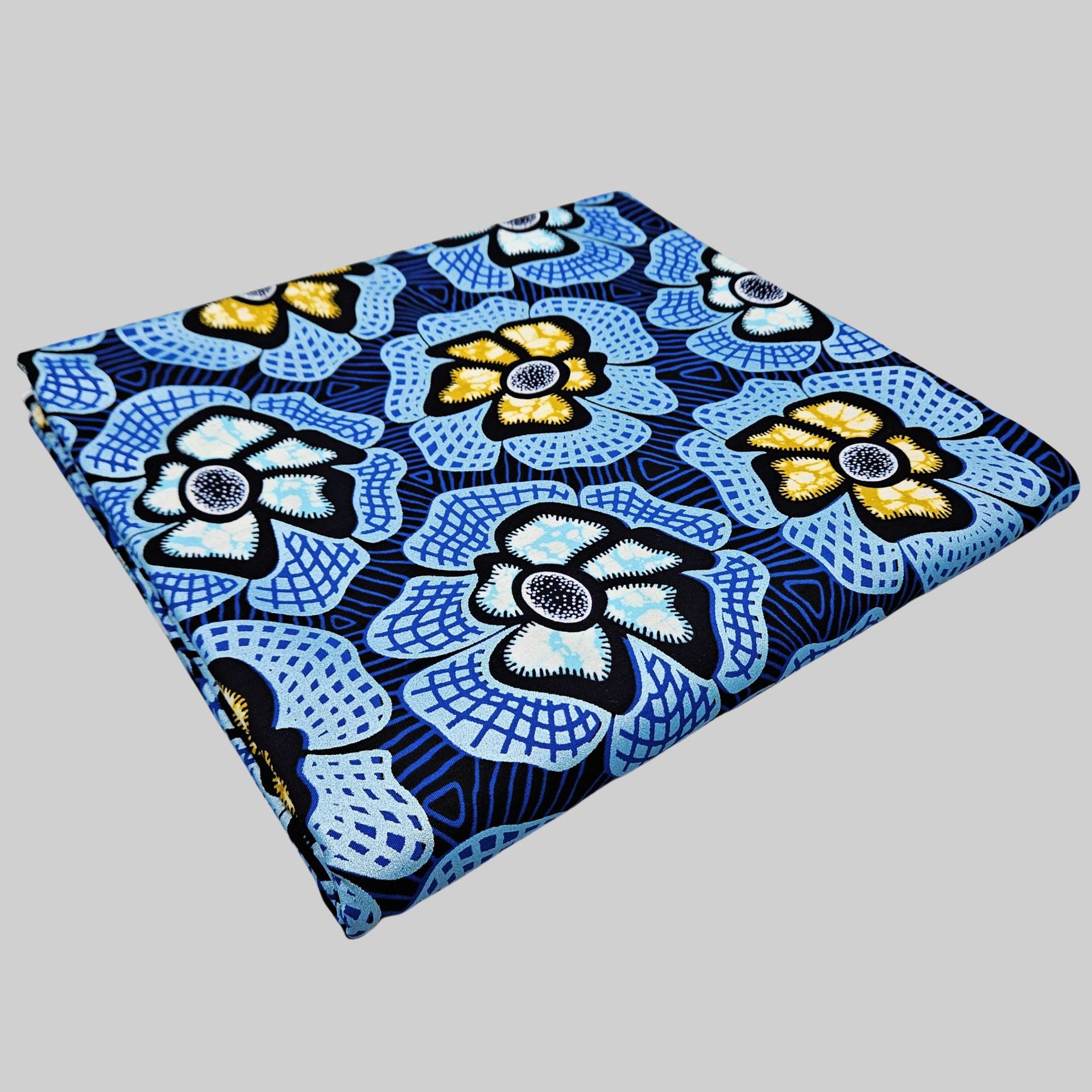 6Yards Long Blue Cotton Africa - Sewing Batik Fabric recension och pris