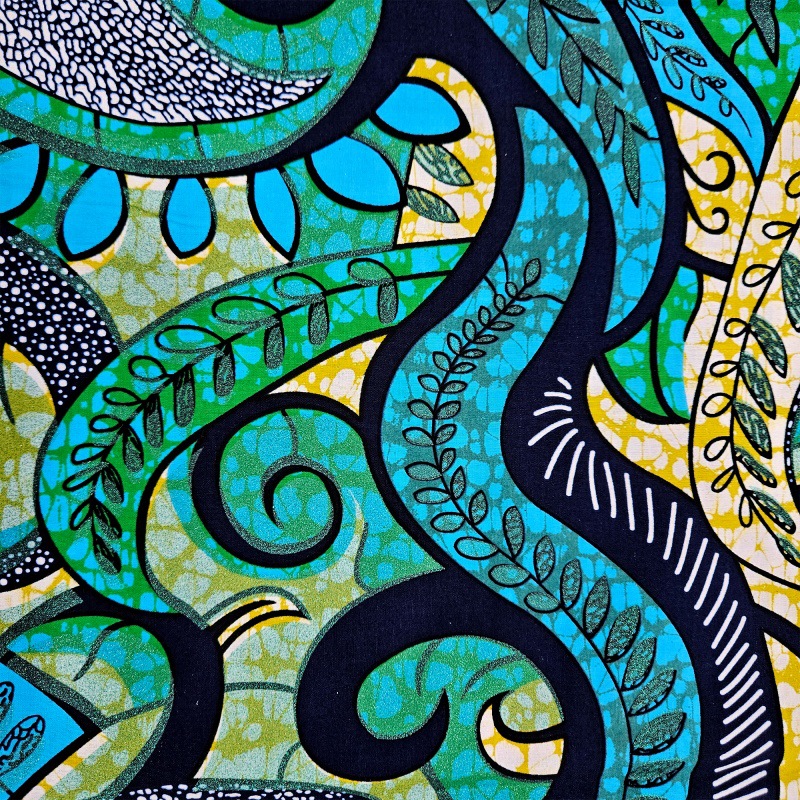 6Yards Long 46'' Wide African  - Sewing Batik Fabric recension och pris