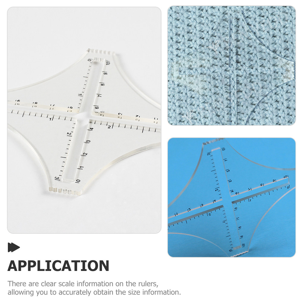 Transparent Knitting Density R - Sewing Gauge Ruler recension och pris