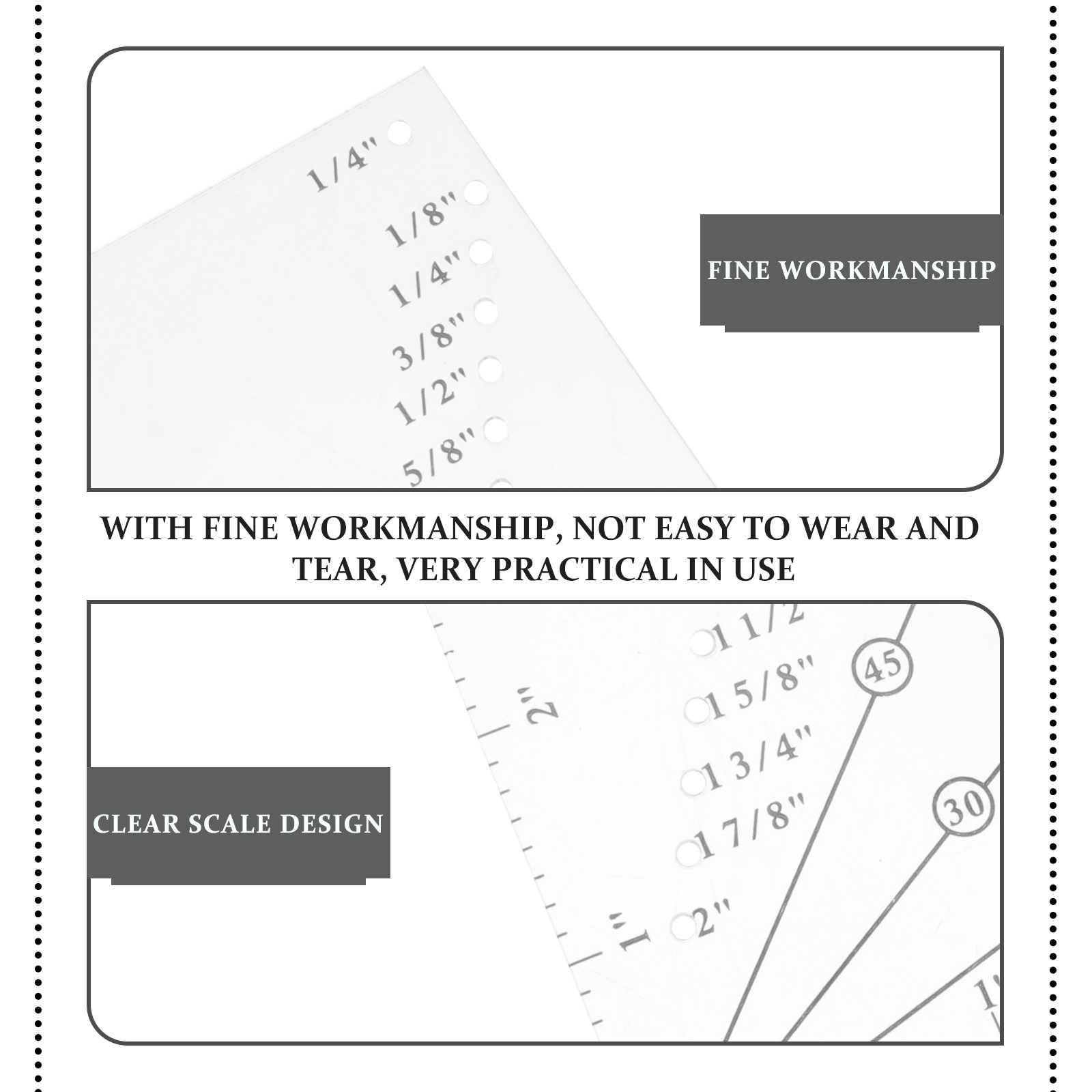 1 set Seam Plastic DIY Patchwo - Sewing Gauge Ruler recension och pris