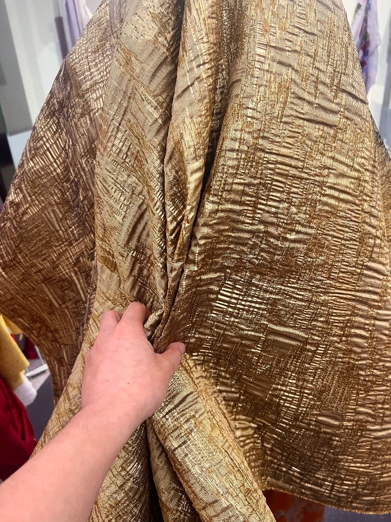 Bronze Brown Textured Irregula - Vintage Sewing Textile recension och pris